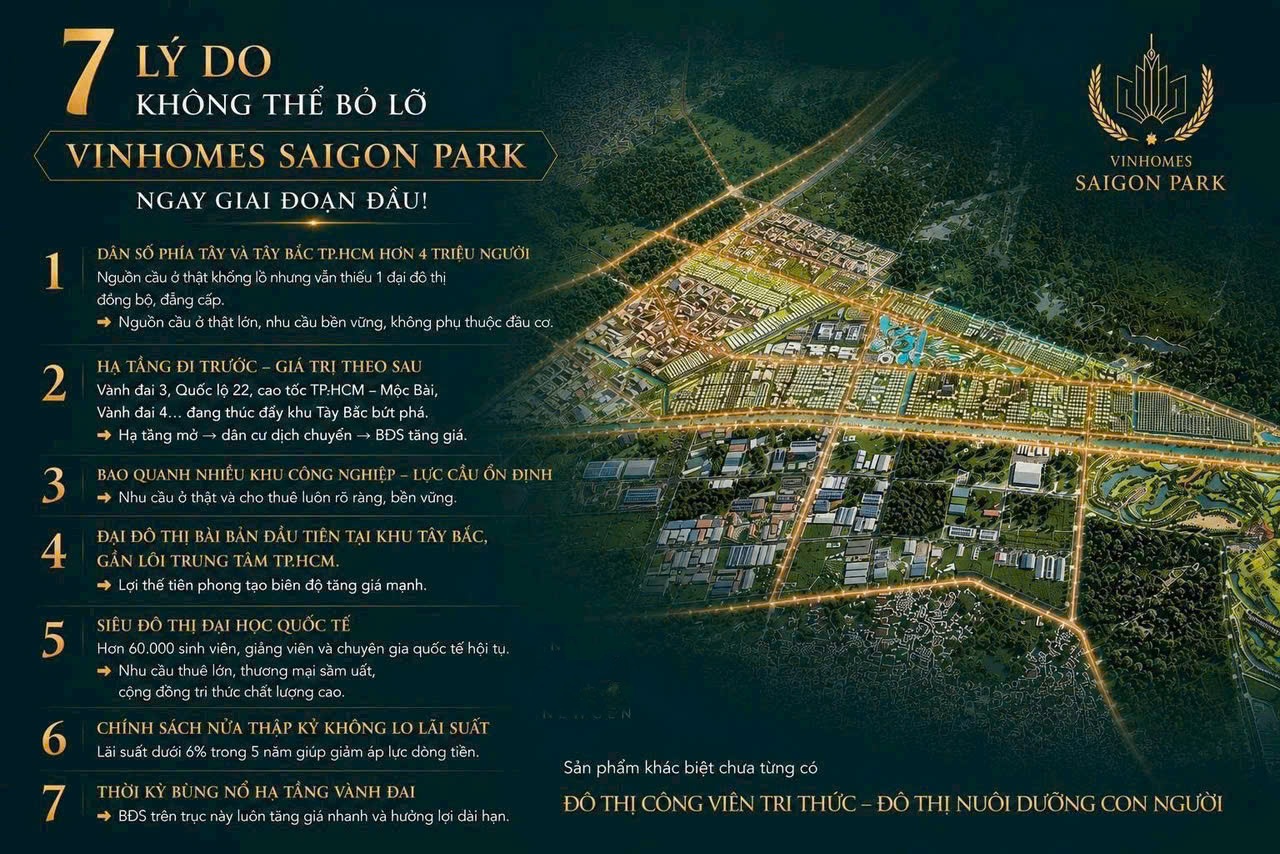 7 Lý do không nên bỏ lỡ Vinhomes Saigon Park ngay giai đoạn đầu