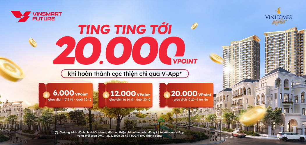 Đăng Ký Tư Vấn Qua V-App Nhận Đến 20.000 VPoint: Cơ Hội Tối Ưu Lợi Ích Khi Đầu Tư Bất Động Sản