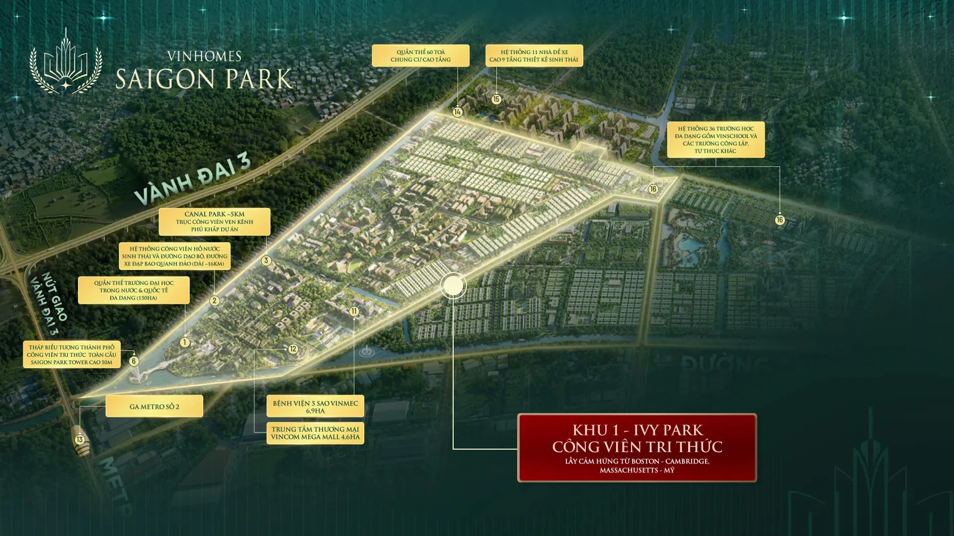 Phân Khu IVY PARK - Công Viên Trí Thức Vinhomes Saigon Park