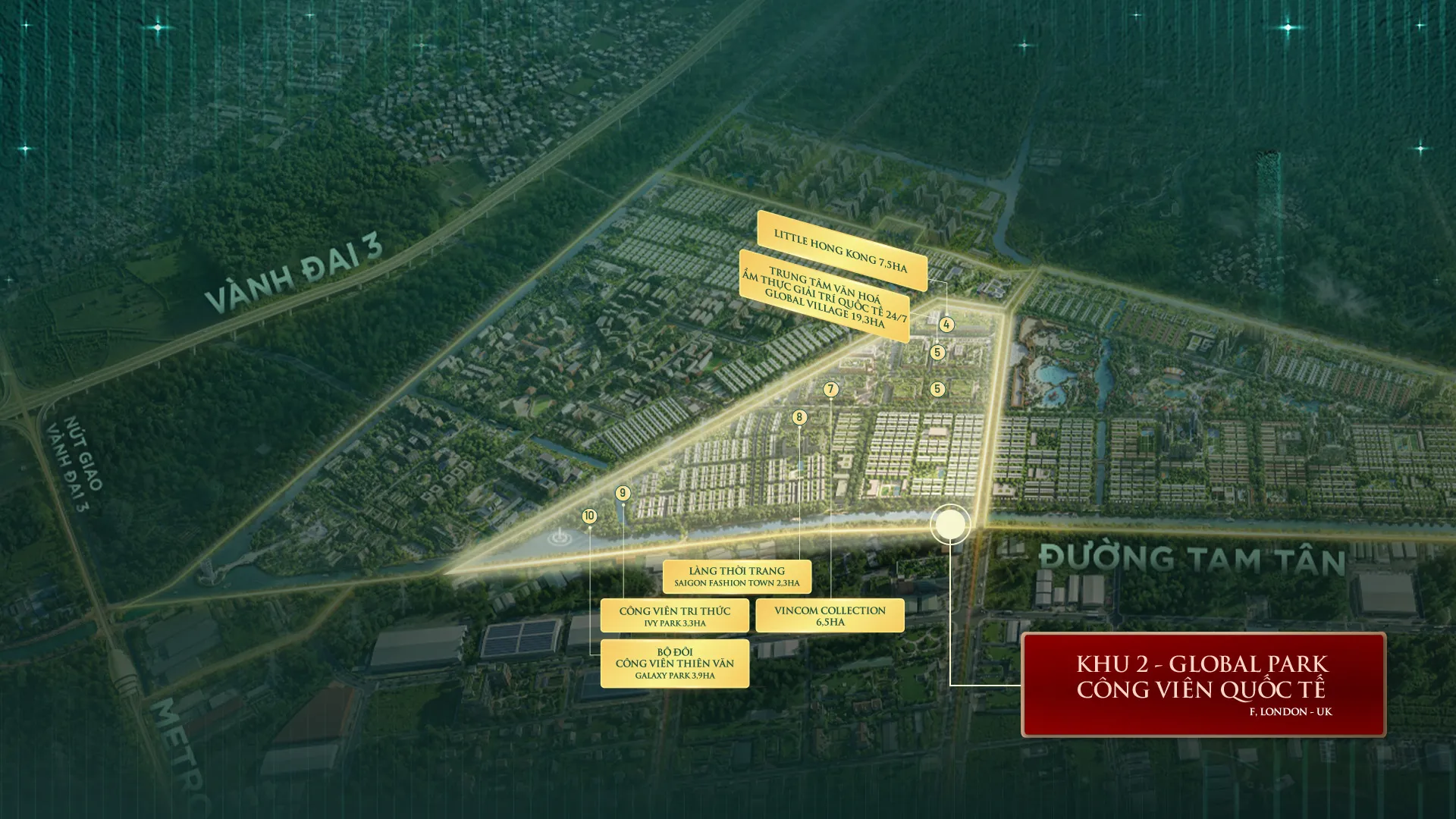 Phân khu GLOBAL PARK - Công Viên Quốc Tế Vinhomes Saigon Park