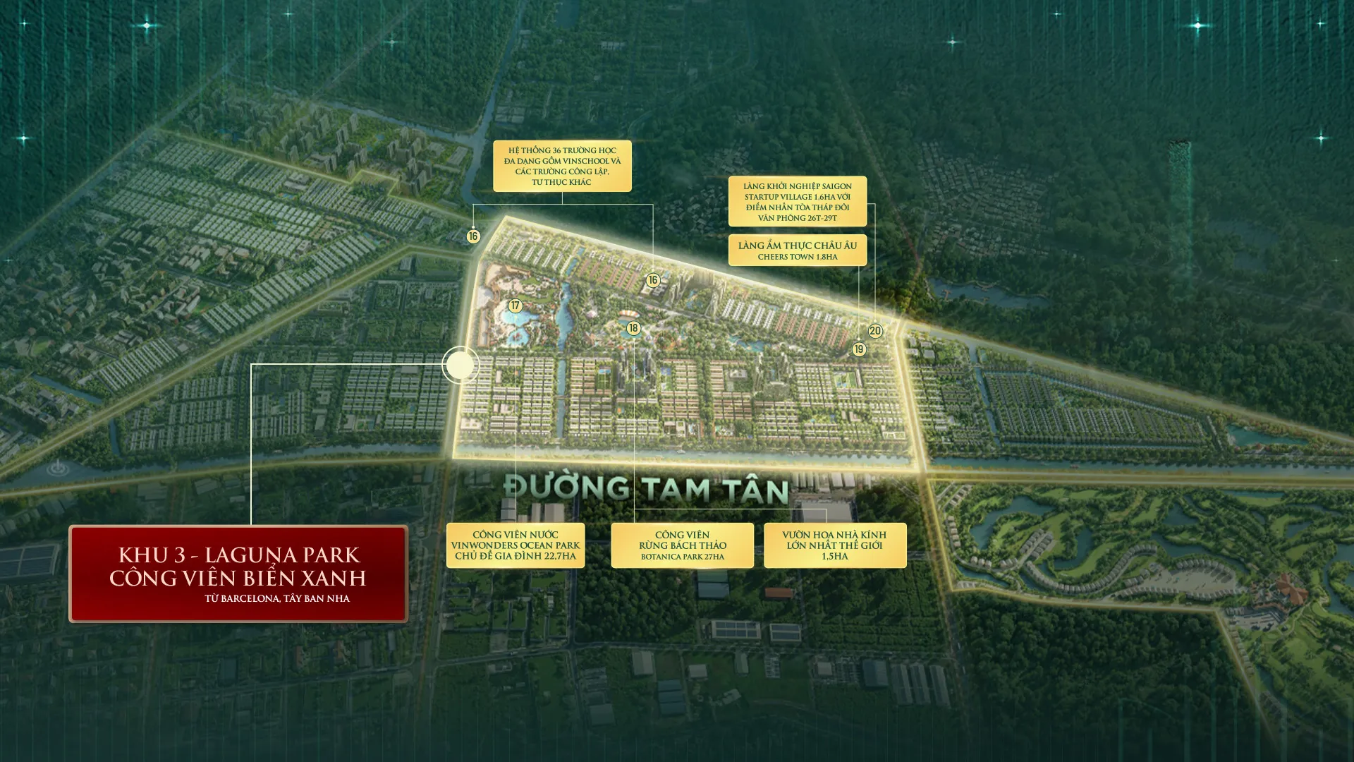 Phân khu LAGUNA PARK - Công viên biển Xanh Vinhomes Saigon Park