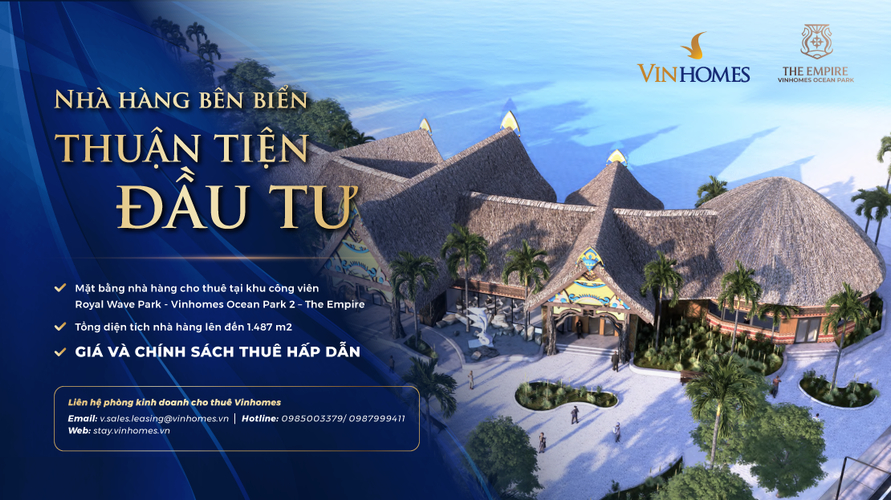 Nhà Hàng Ven Biển Tại Vinhomes Ocean Park 2: Cơ Hội Đầu Tư F&B Đón Dòng Khách Khổng Lồ