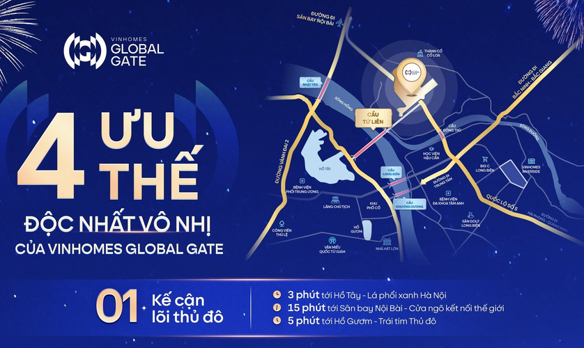 Vinhomes Global Gate: "Tứ trụ" ưu thế độc nhất vô nhị - Kiệt tác bất động sản bậc nhất Thủ đô