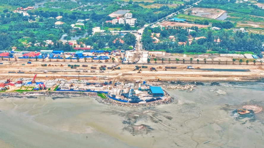 Vinhomes Green Paradise: Công Nghệ Lấn Biển Tiên Phong Tạo Nền Móng Vững Chắc Cho Siêu Đô Thị Tỷ Đô