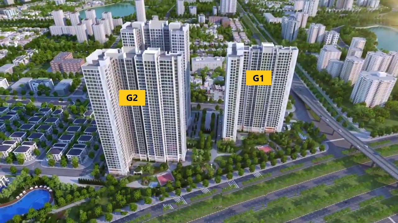 Vị trí tòa G2 Vinhomes Green Bay