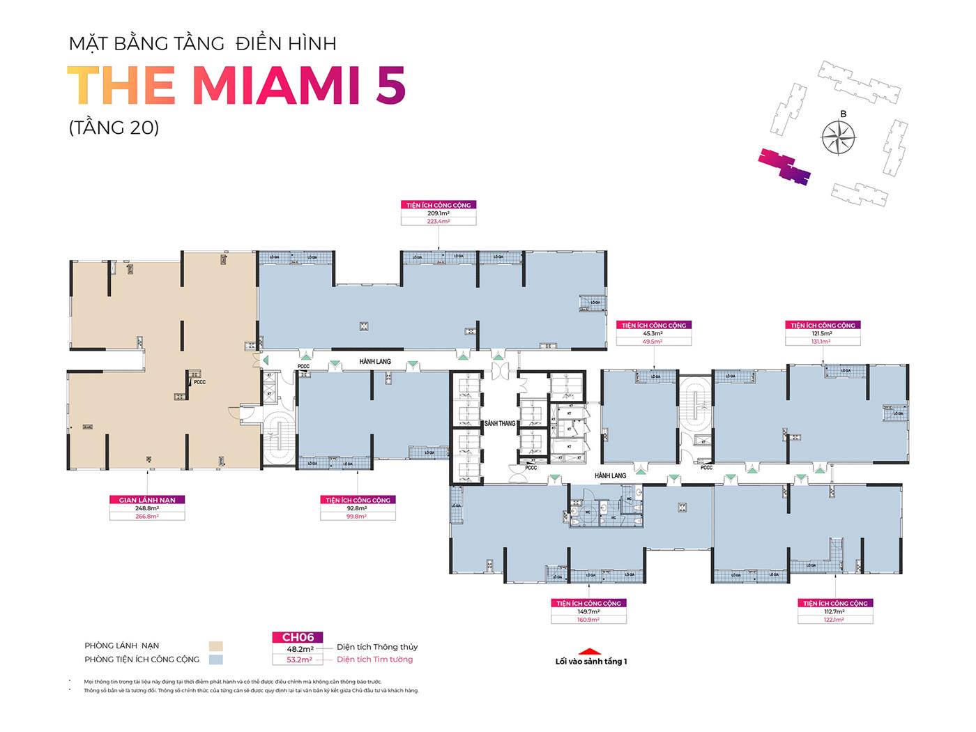 Mặt bằng điển hình tầng 20 tòa GS5