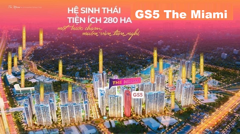 Phối cảnh tòa GS5 The Miami Vinhomes Smart City