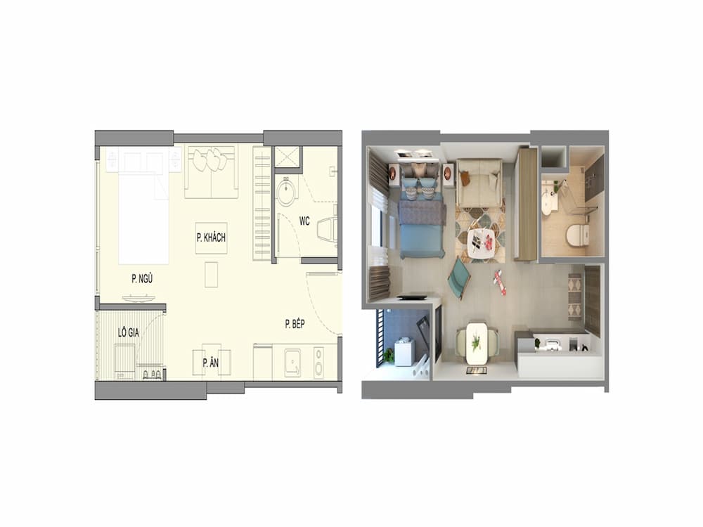 Layout thiết kế căn hộ Studio S4.02 Vinhomes Smart City