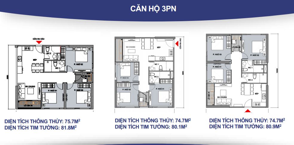 Thiết kế căn 3PN S1.09 Vinhomes Ocean Park