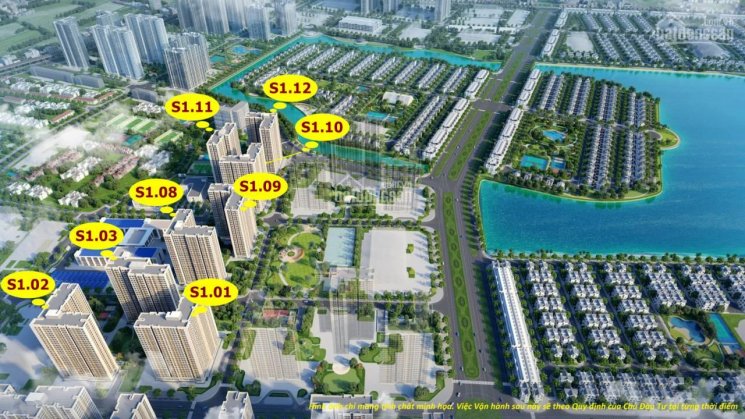 Phối cảnh vị trí tòa S1.06 The Sapphire 1 Vinhomes Ocean Park