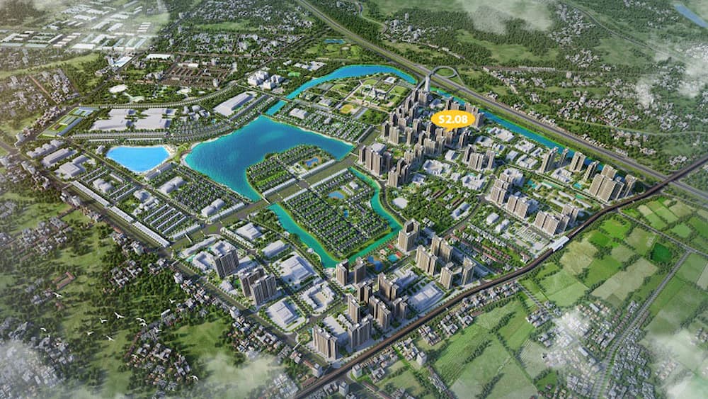 Phối cảnh vị trí tòa S2.08 The Sapphire 2 Vinhomes Gia Lâm