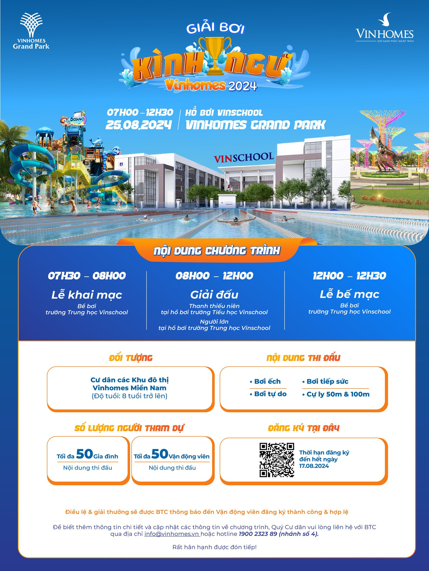 Thông tin chi tiết về Giải bơi Kình ngư Vinhomes 2024.