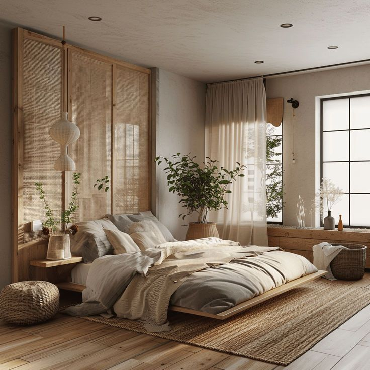 Phòng ngủ Japandi (Nguồn ảnh: Sưu tầm)