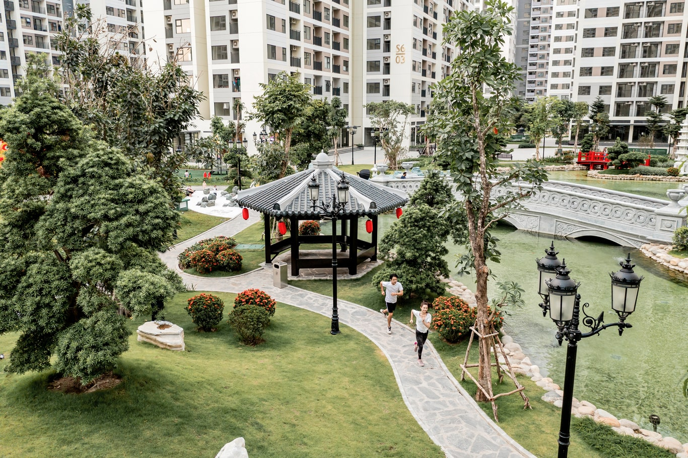 Vinhomes Grand Park sở hữu diện tích cây xanh và cảnh quan mặt nước gấp 8 lần công viên Tao Đàn