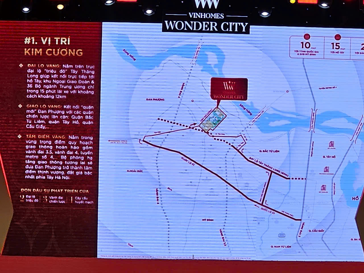 Dự án nằm ở vị trí đắc địa nằm giữa 2 vành đai chiến lược.