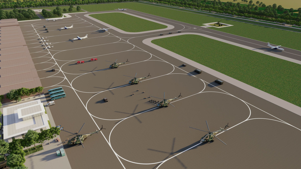 Phối cảnh sân bay Quốc tế Gia Bình dự kiến đi vào hoạt động từ cuối năm 2025. (Nguồn ảnh: Thông tin chính phủ)