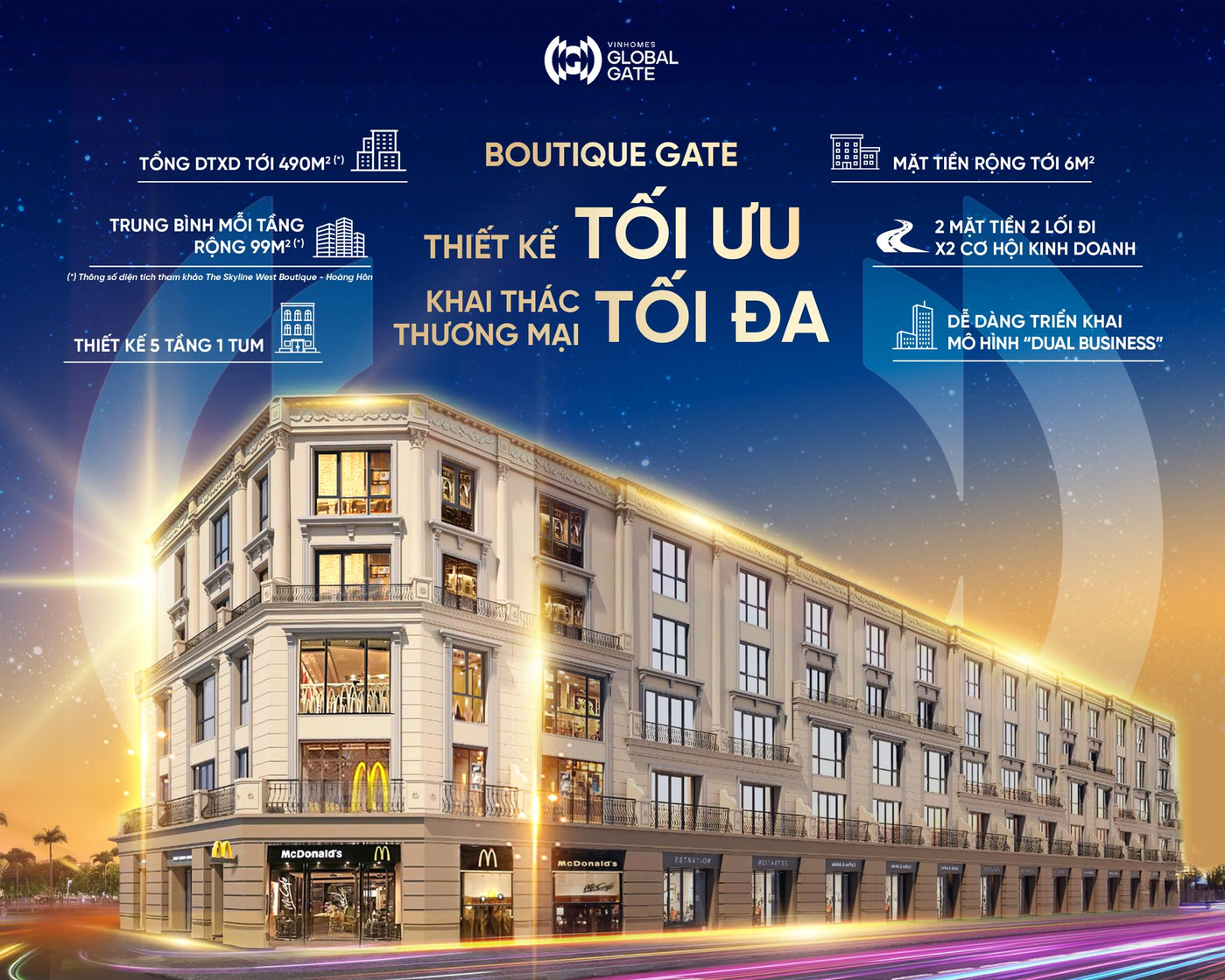 Boutique Gate: Kiến trúc đẳng cấp – Không gian linh hoạt cho mọi mô hình kinh doanh đỉnh cao