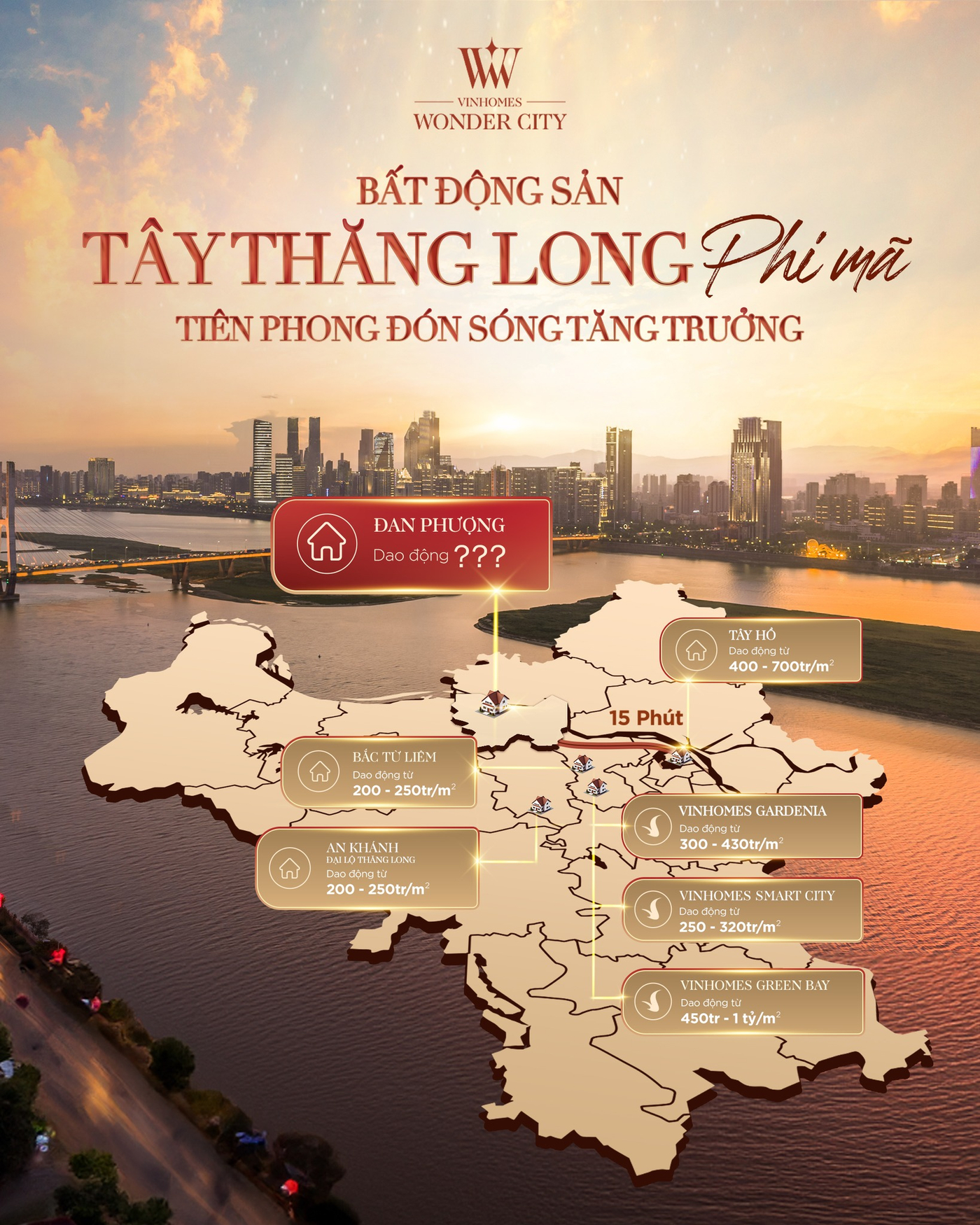 Giá bất động sản khu vực Tây Thăng Long tăng phi mã.