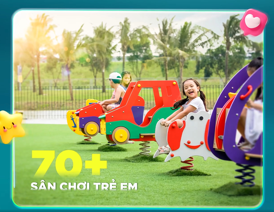 70+ sân chơi trẻ em theo hàng chục chủ đề, từ phiêu lưu, sáng tạo đến vận động