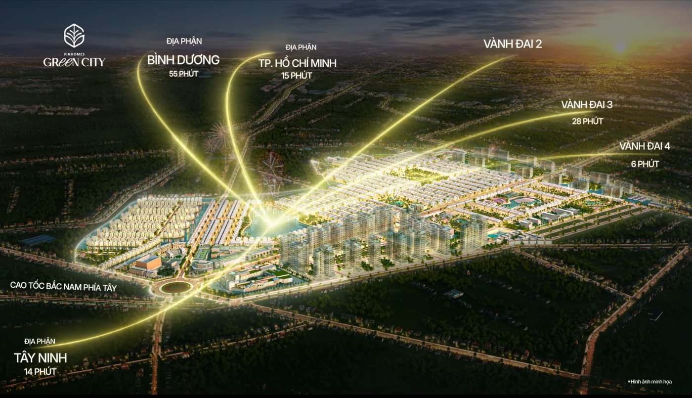 Hạ tầng giao thông kết nối Vinhomes Green City tới các vị trí trung tâm một cách dễ dàng