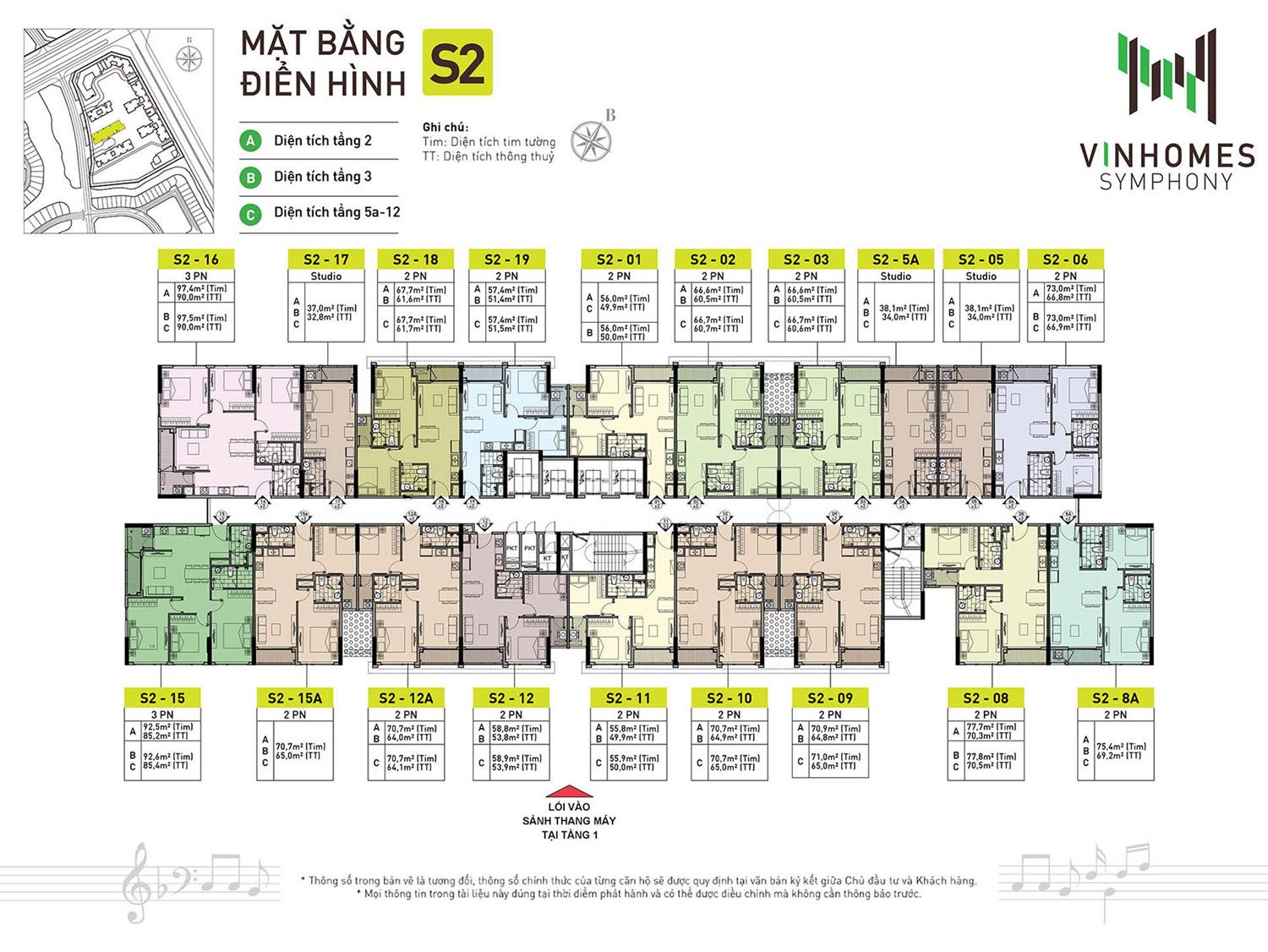 Mặt bằng tầng Vinhomes Symphony