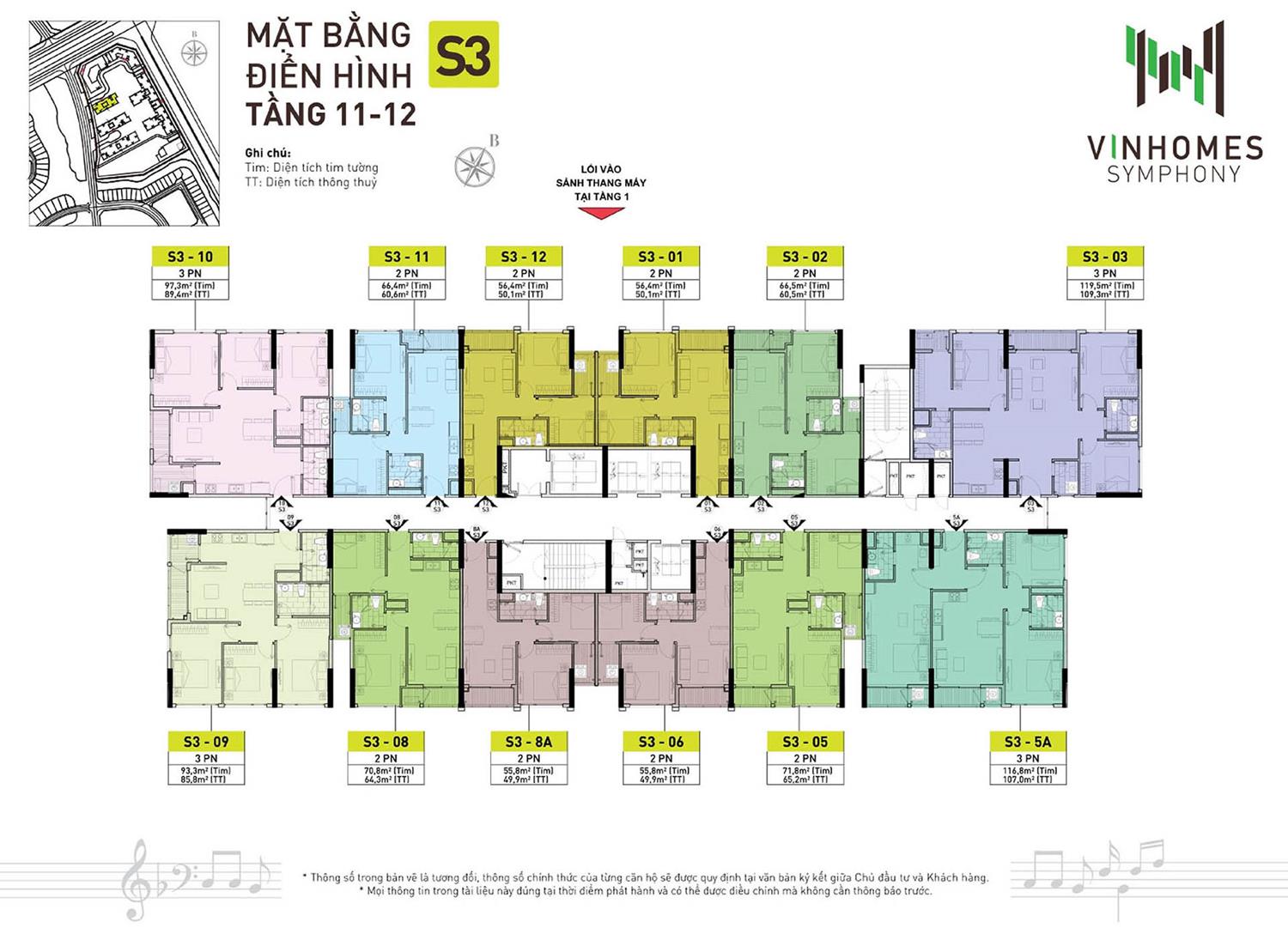 Mặt bằng tầng Vinhomes Symphony