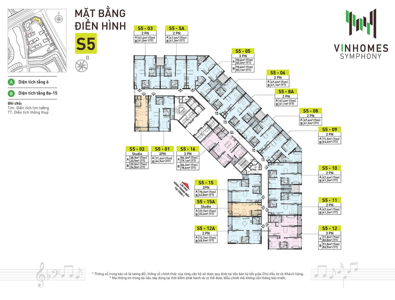 Mặt bằng tầng Vinhomes Symphony