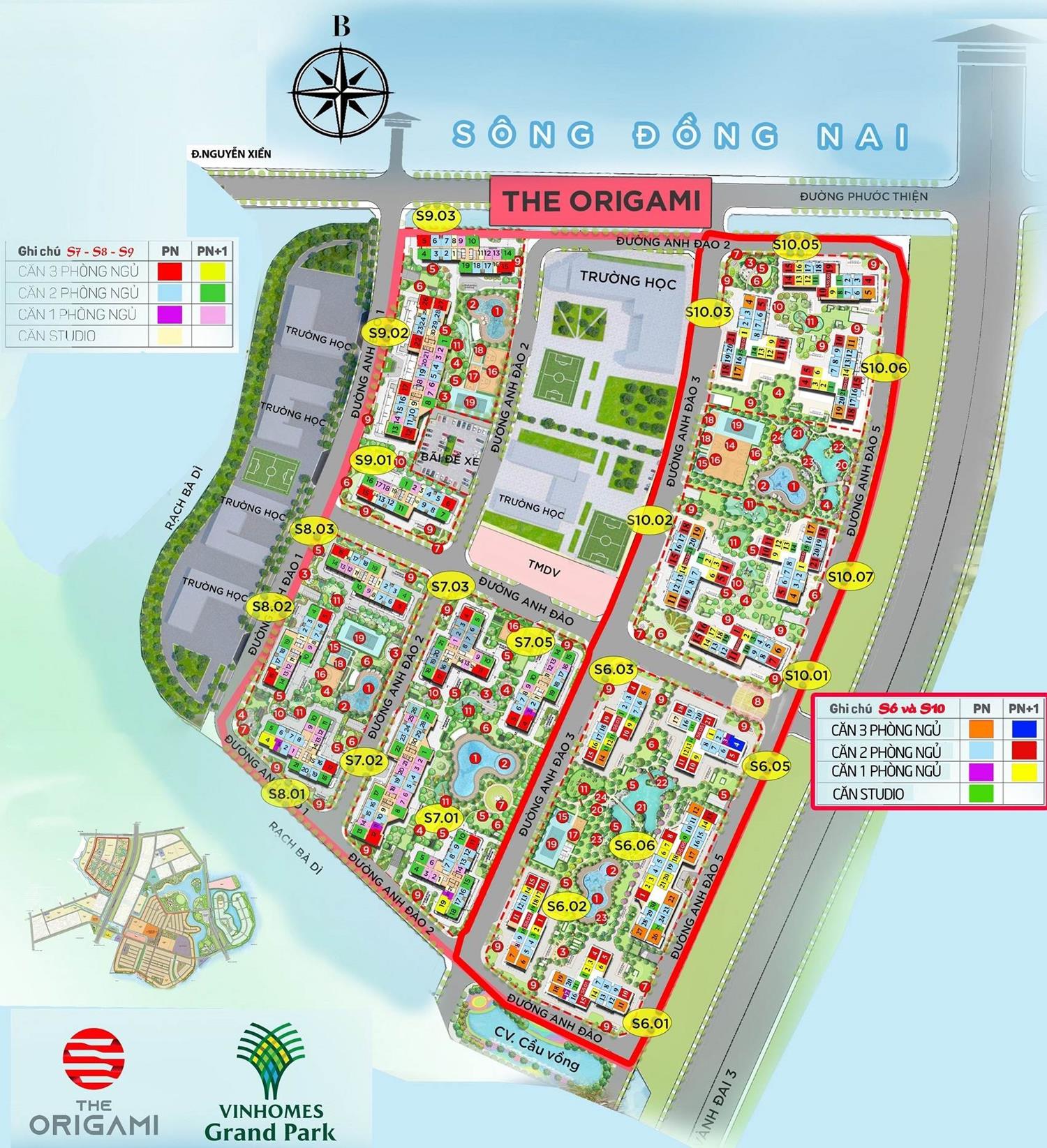 Mặt bằng phân khu Vinhomes Grand Park