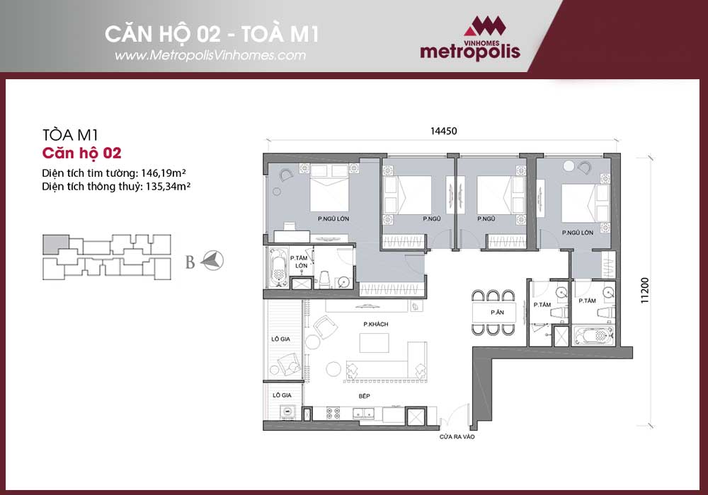 Thiết kế căn hộ Vinhomes Metropolis