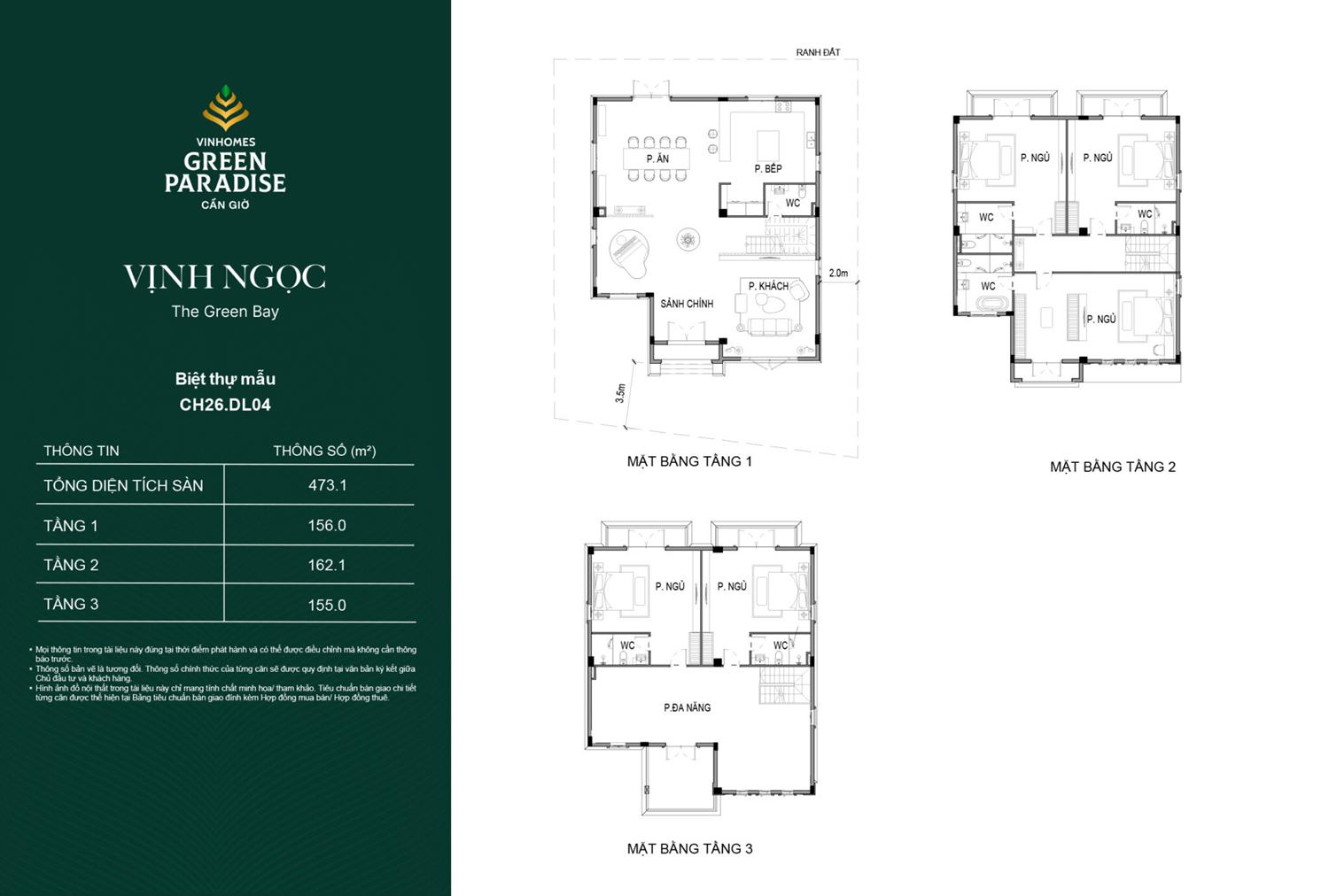 Mặt bằng các phân khu Vinhomes Green Paradise