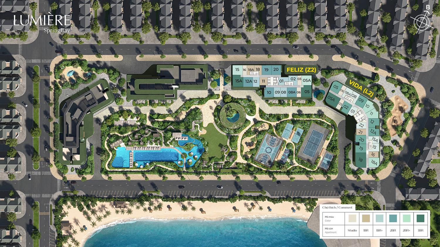 Mặt bằng phân khu Vinhomes Ocean Park 2
