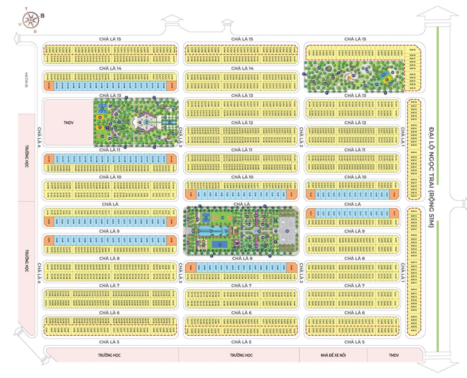 Mặt bằng phân khu Vinhomes Ocean Park 2