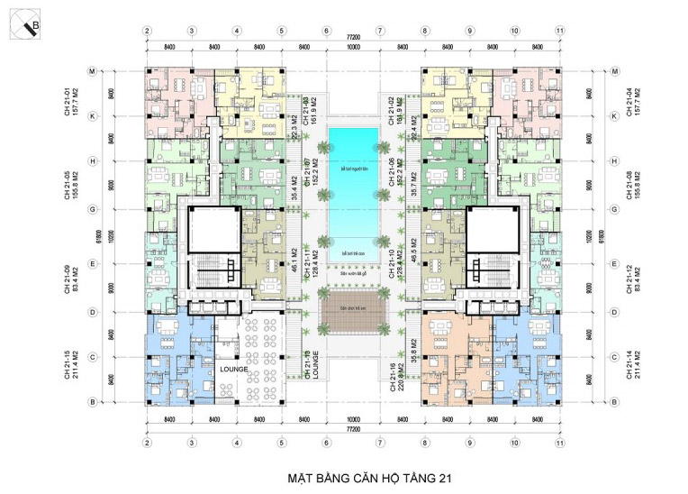 Mặt bằng tầng Vinhomes Đồng Khởi