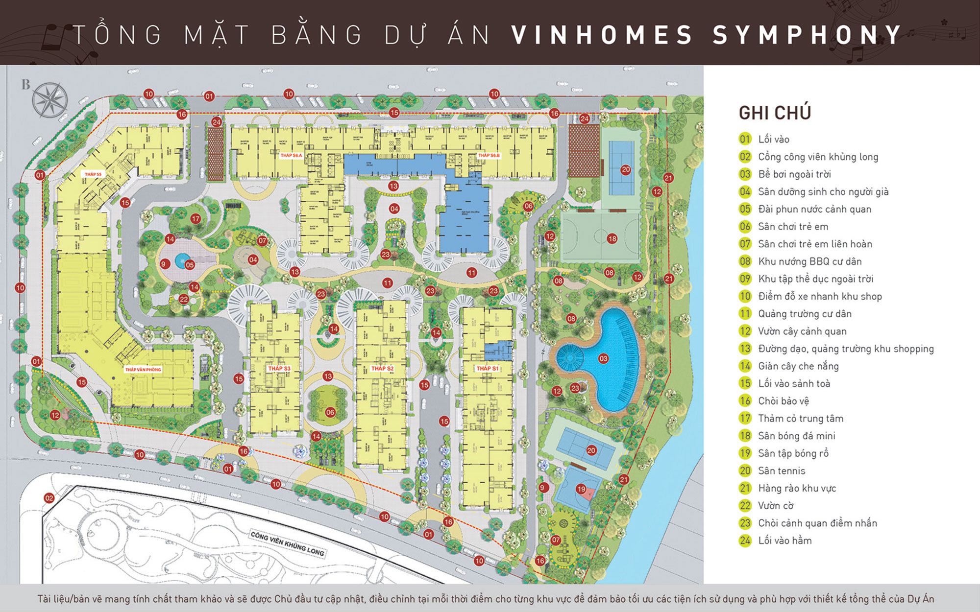 Mặt bằng phân khu Vinhomes Symphony
