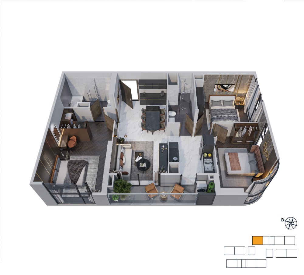 Thiết kế Căn hộ 3PN