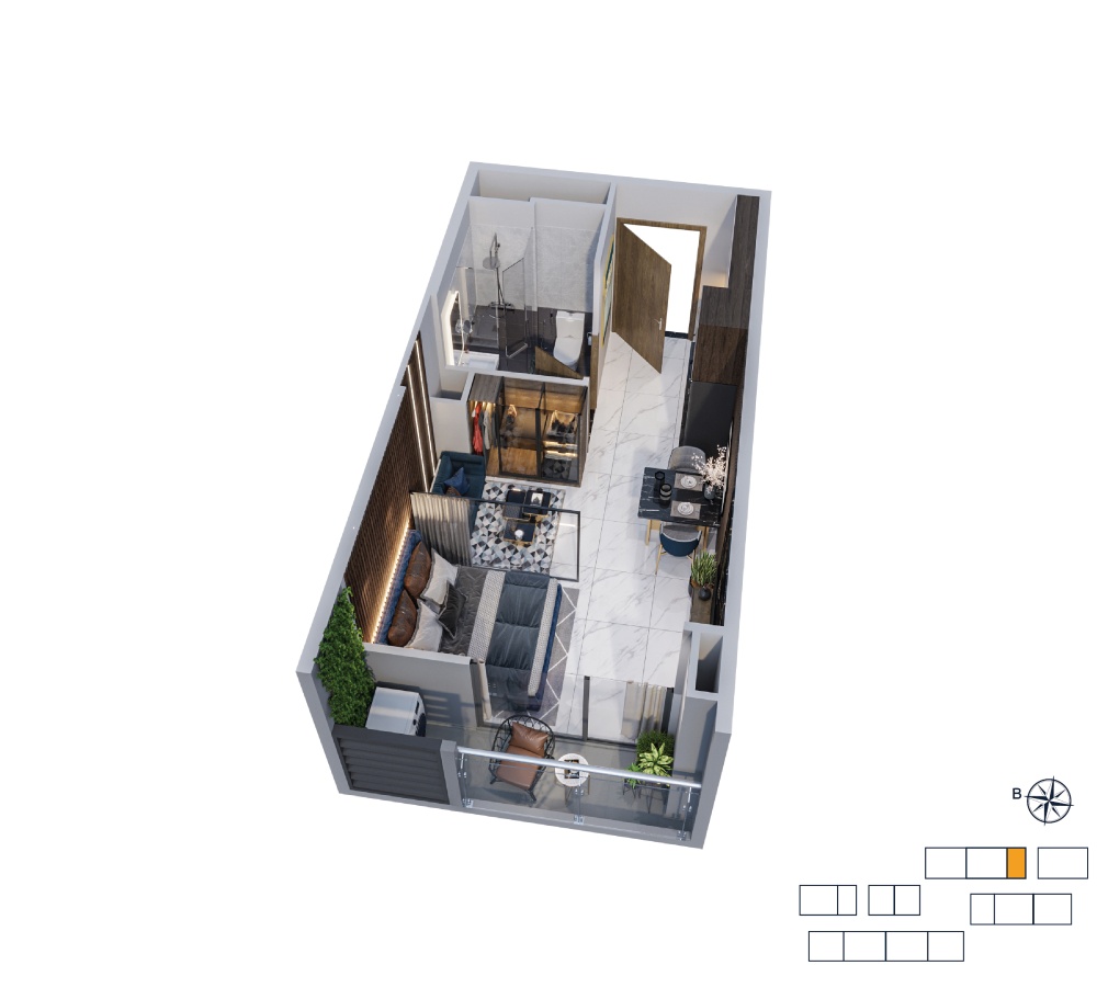 Thiết kế căn STUDIO