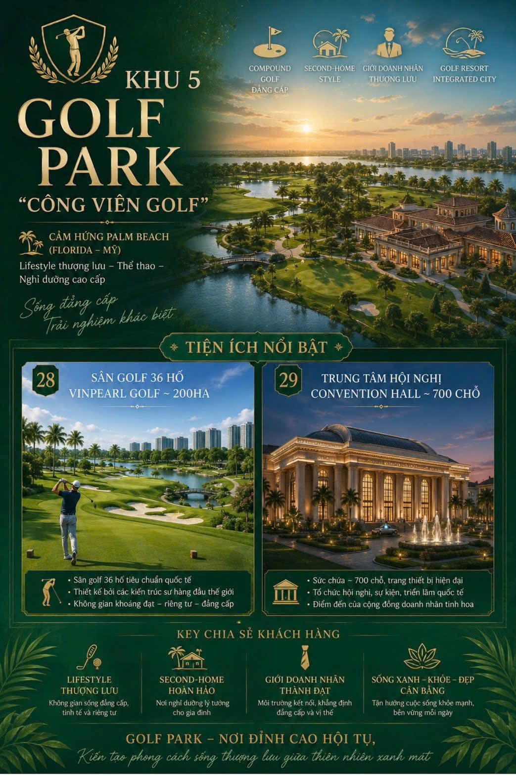 GOLF PARK – Nơi đỉnh cao hội tụ: “Kiến tạo phong cách sống thượng lưu giữa thiên nhiên xanh mát”