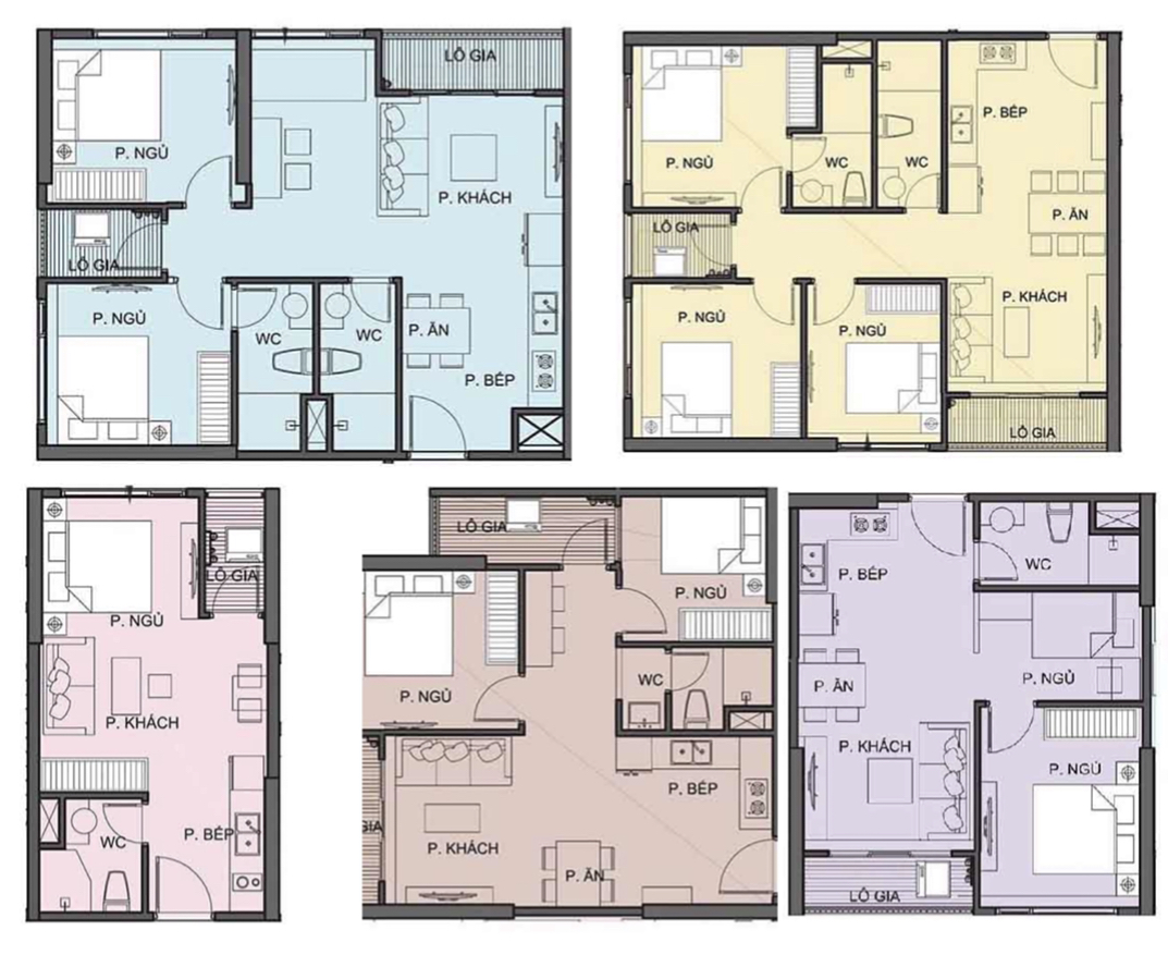 Layout thiết kế căn hộ tòa S7.02 The Origami