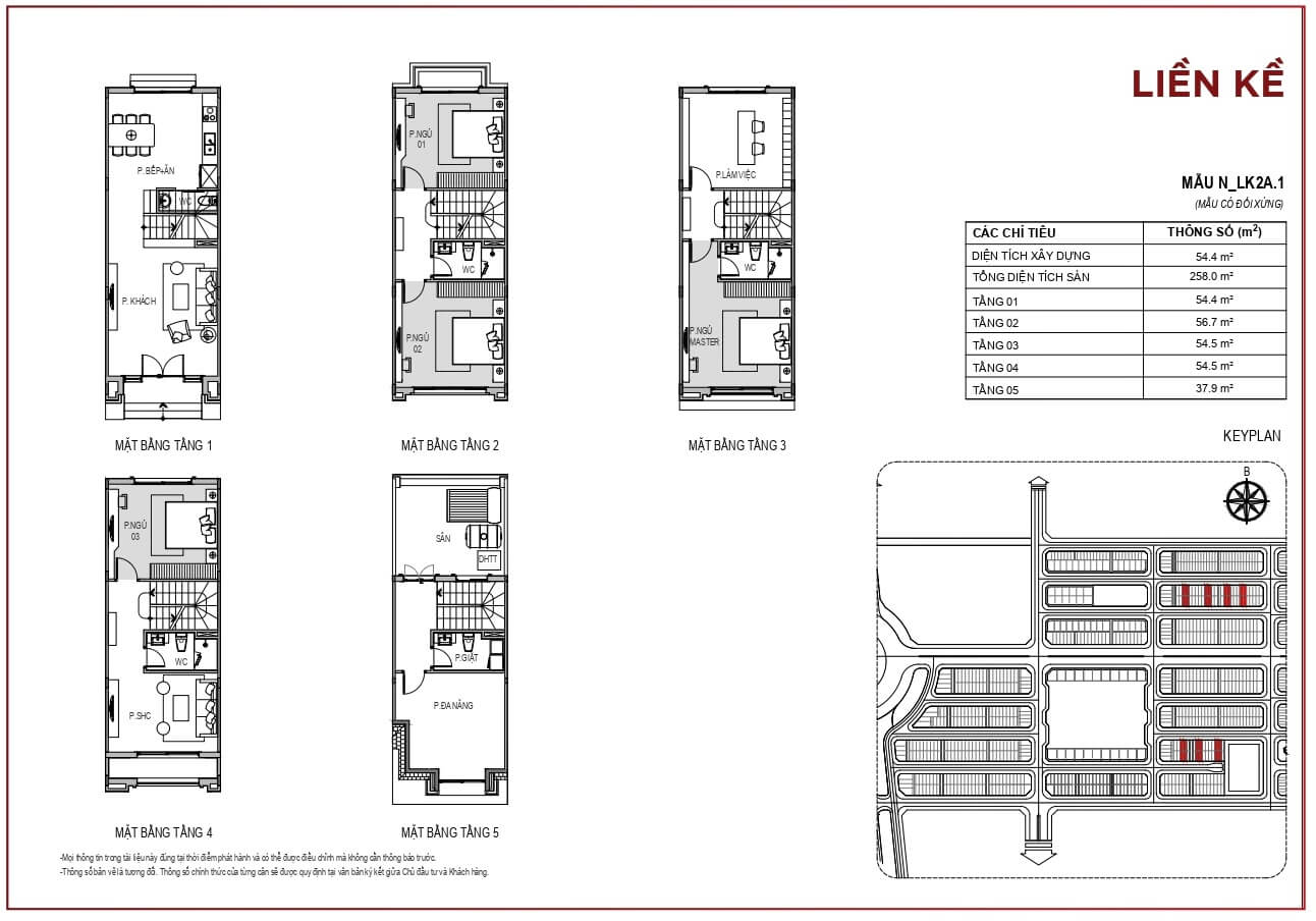 Layout thiết kế liền kề
