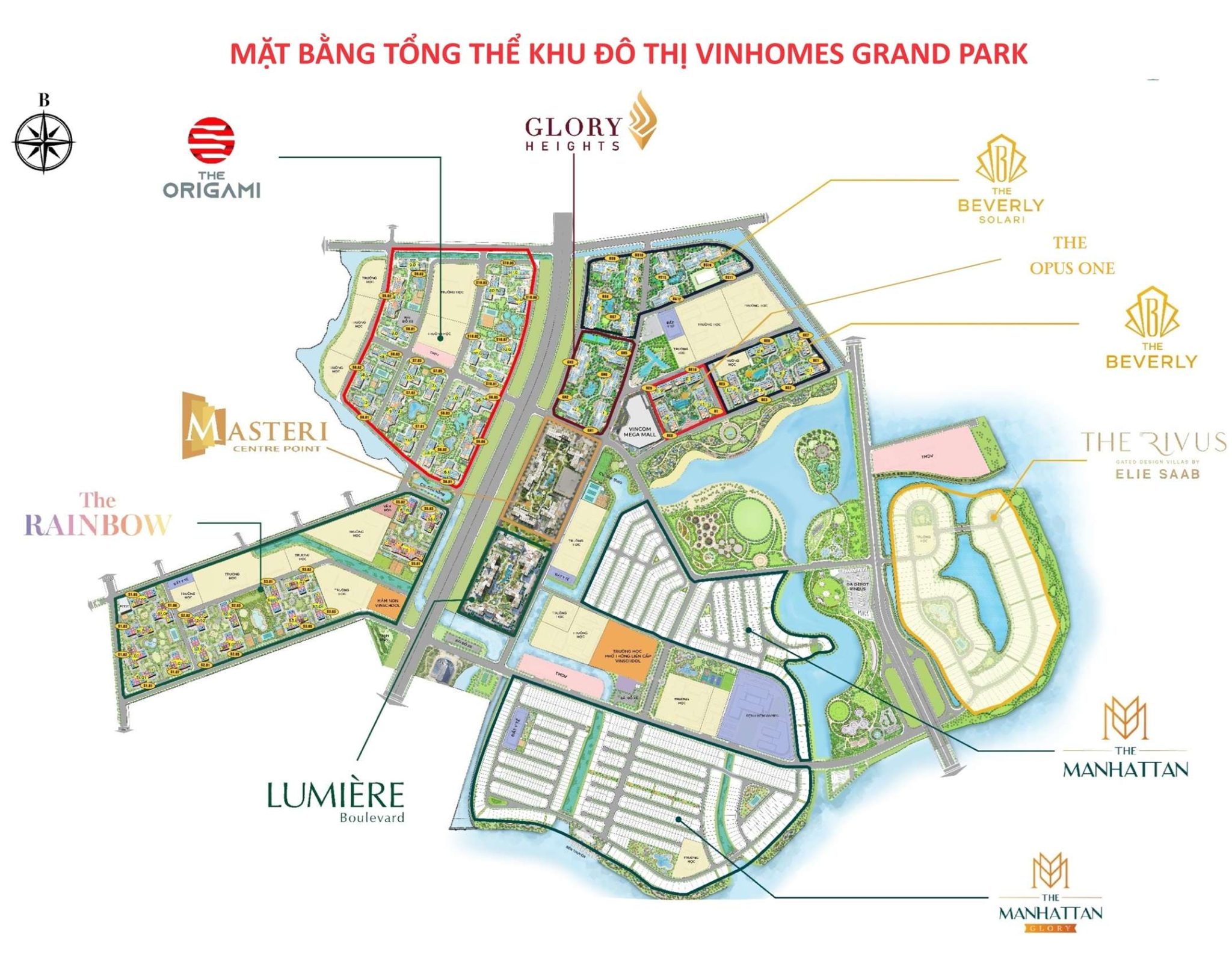 Mặt bằng tổng thể dự án Vinhomes Grand Park Thủ Đức