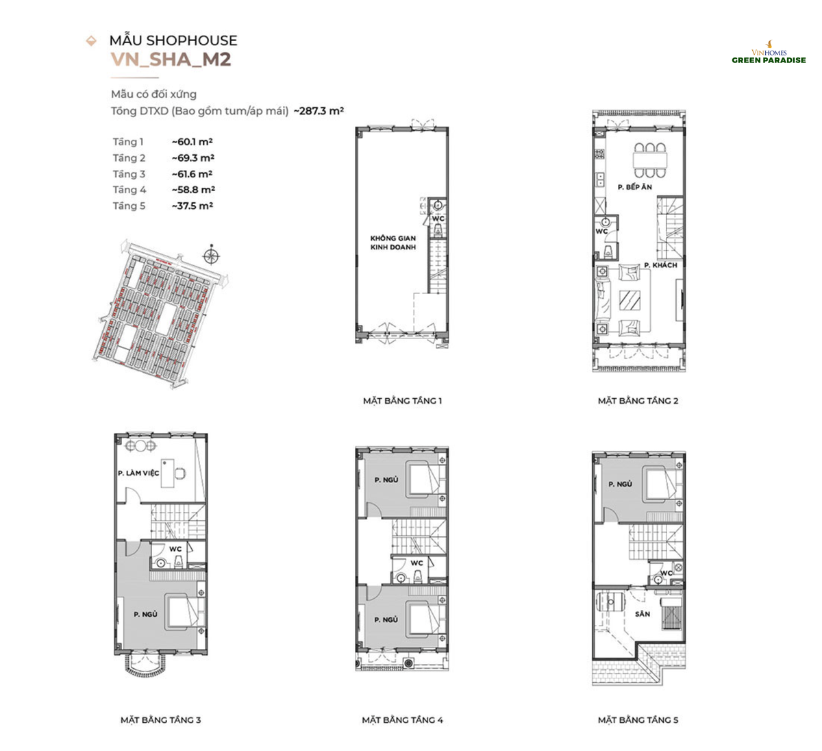 Minh hoạ thiết kế một căn shophouse Vinhomes Cần Giờ điển hình