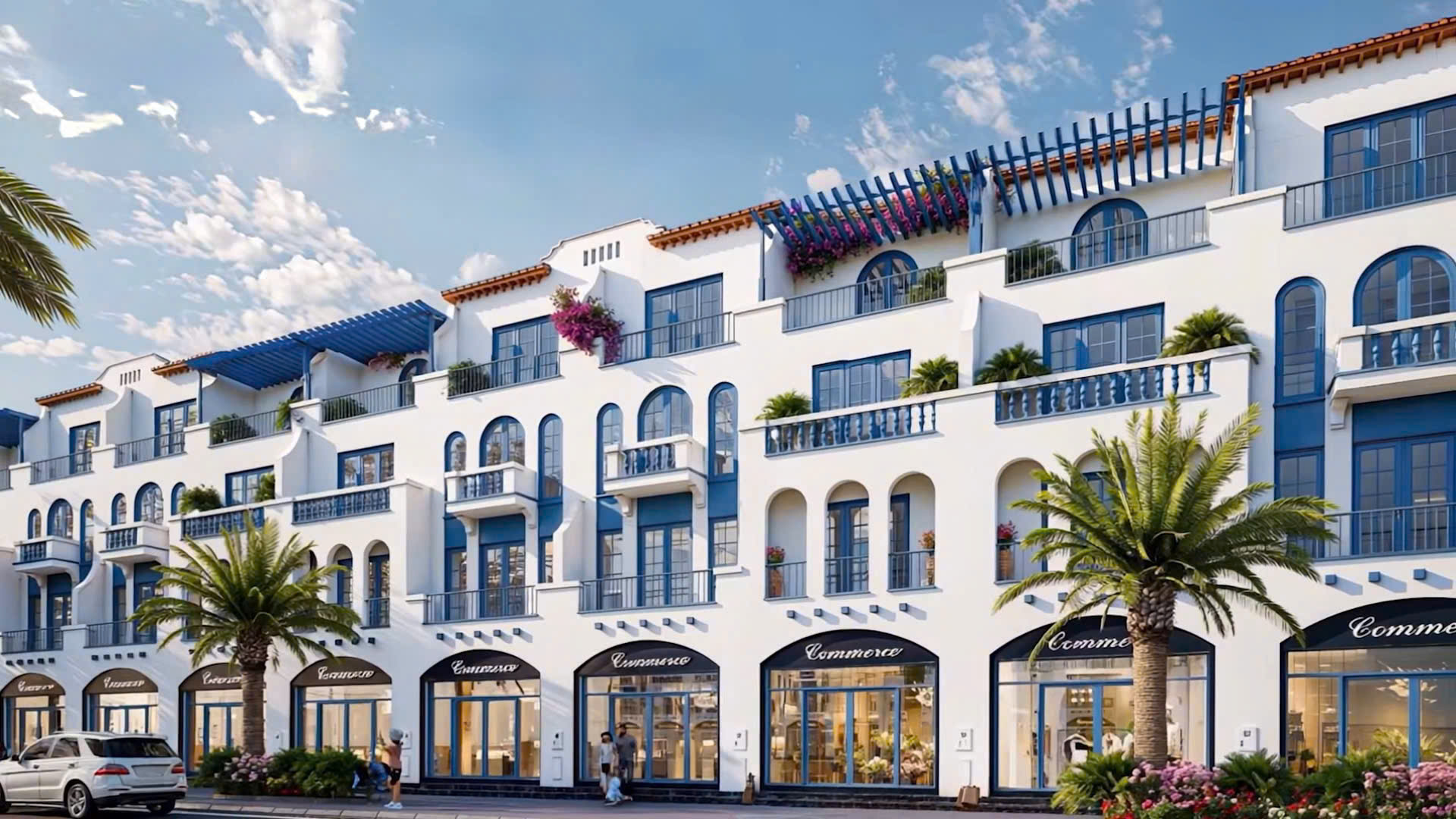 Phối cảnh các shophouse Vinhomes Green Paradise tại Cần Giờ