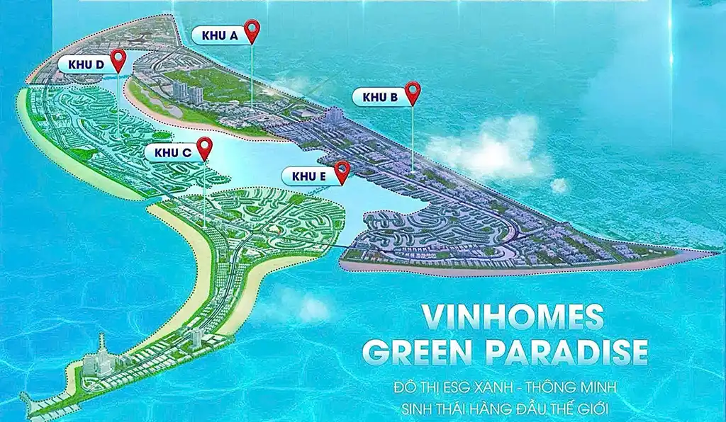 Phối cảnh vị trí phân khu (A) The Haven Bay - Vịnh Tiên 