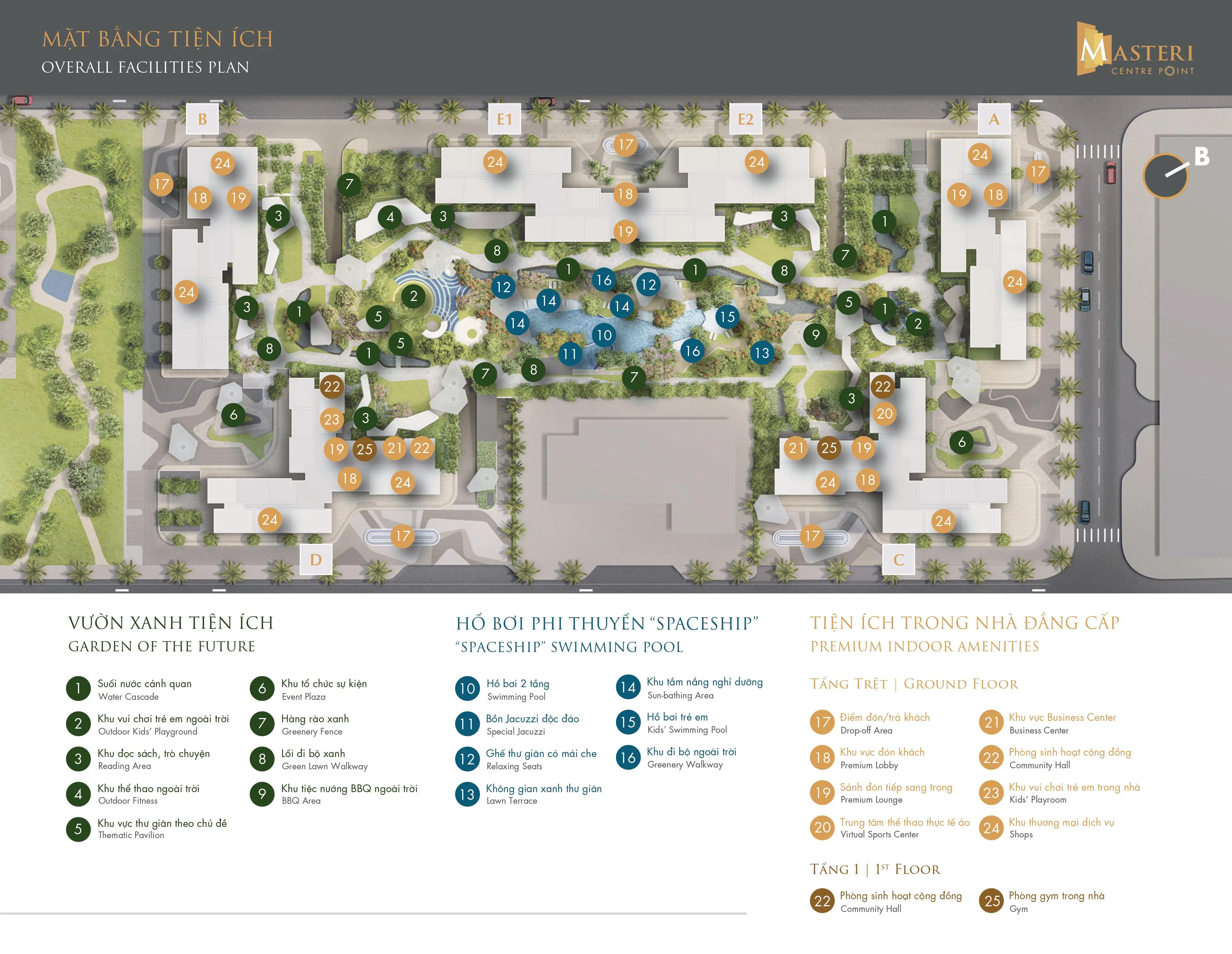 Mặt bằng tổng thể phân khu Masteri Centre Point - Vinhomes Grand Park