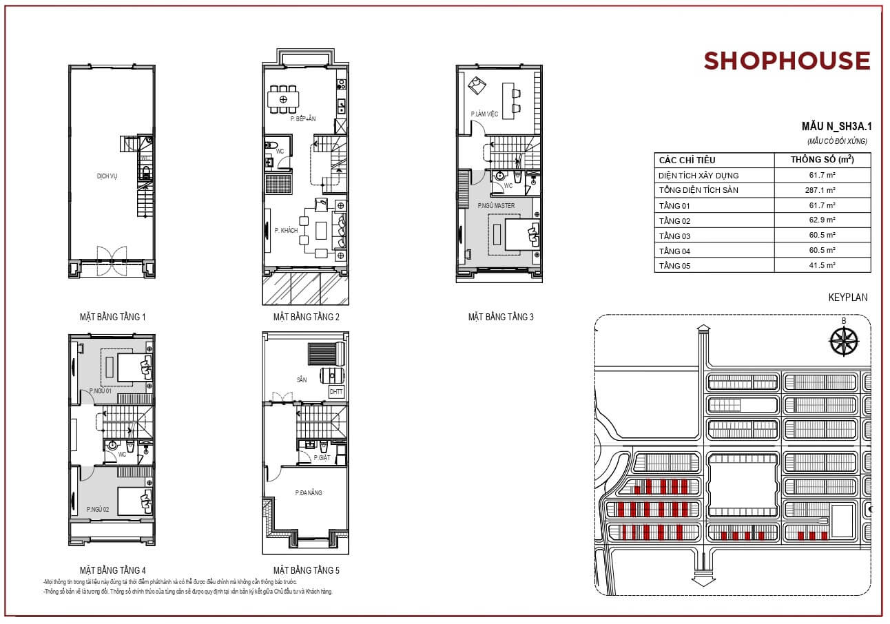 Layout thiết kế Shophouse