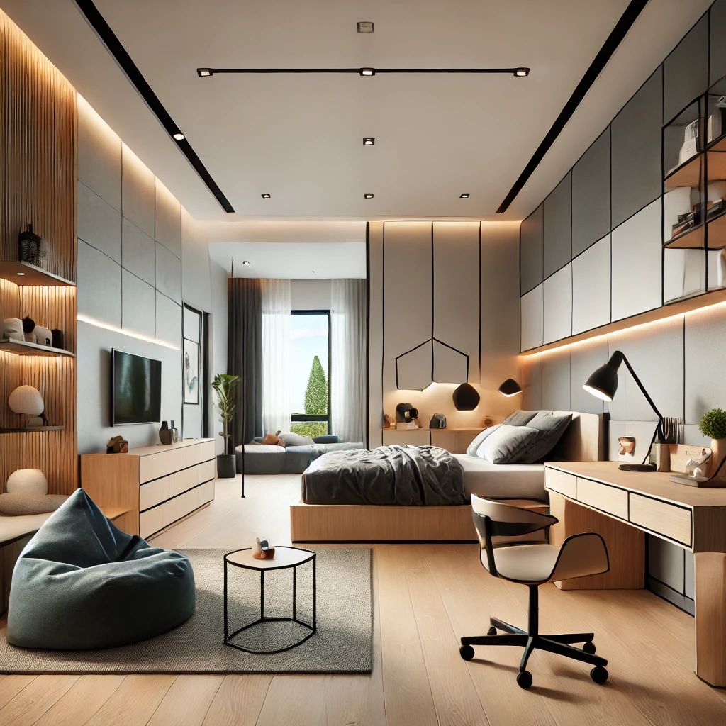 Màu sắc phòng ngủ với làm việc đồng điệu, tinh tế