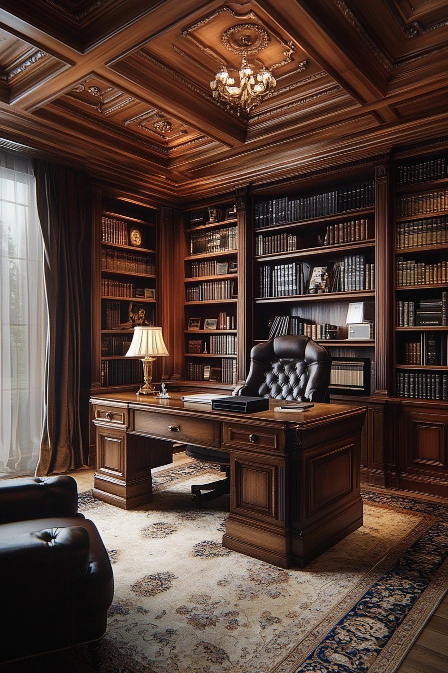 Phòng làm việc theo phong cách cổ điển