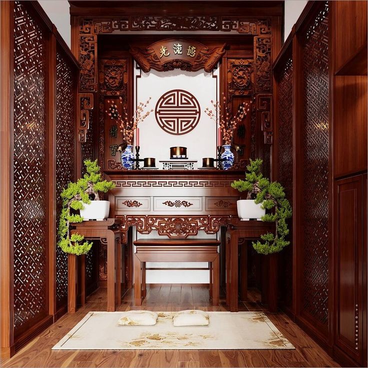 Phòng thờ trang nghiêm, ấm cúng