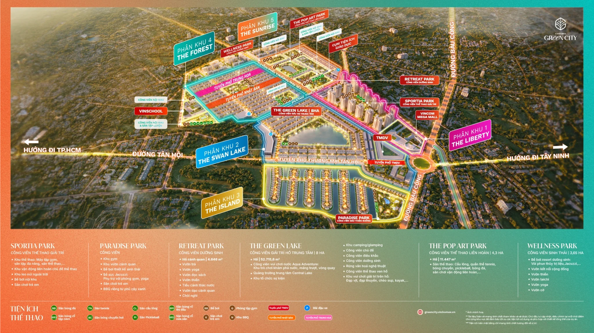 Phối cảnh mặt bằng tổng thể Vinhomes Green City Long An