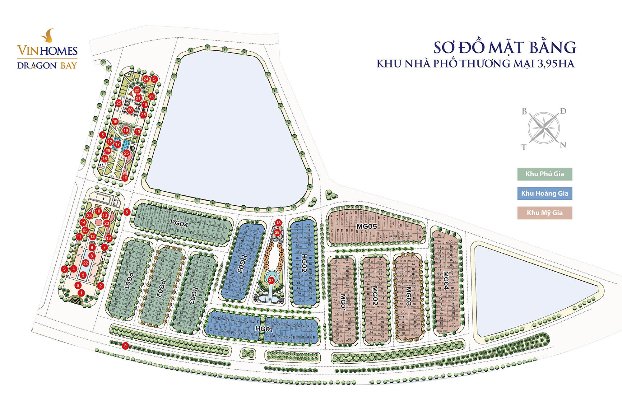 Mặt bằng khu nhà phố thương mại (Shophouse) Vinhomes Hạ Long